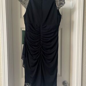 Pretty navy blue beaded dress size 12